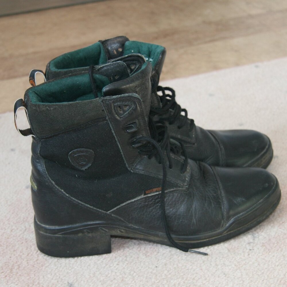 Ariat leather and canvas paddock boot